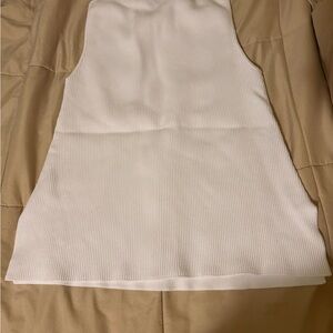 Abercrombie Ribbed White Sleveless Top